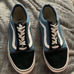 old skool blue & black vans